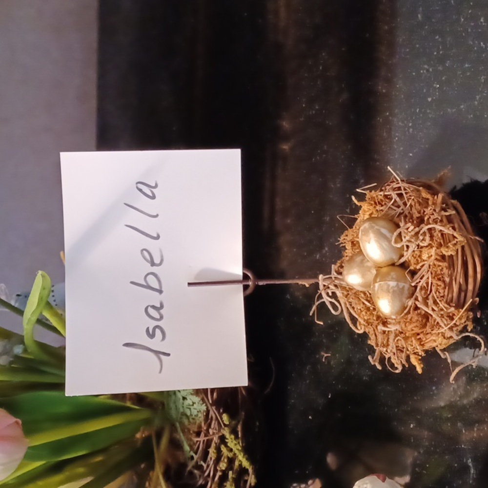 Pottery Barn Set Of Easter Golden Egg placecard Holders